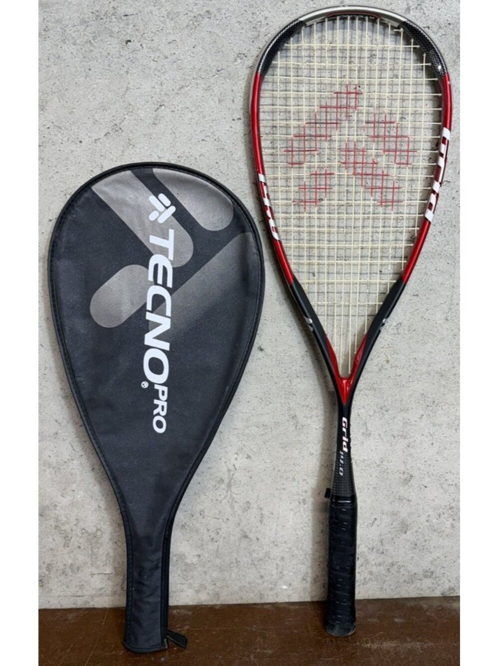 TecnoPro Grid 14.0 Squash Racquet 170g Carbon Graphite 502cm² w/ Covern
